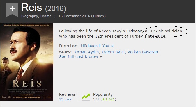 imdb erdogan dictator
